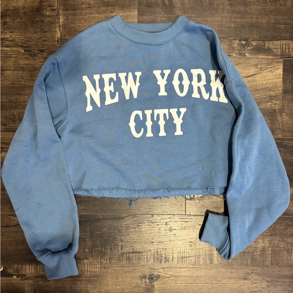 Forever 21 Blue 'New York City' Crew Neck Sweater